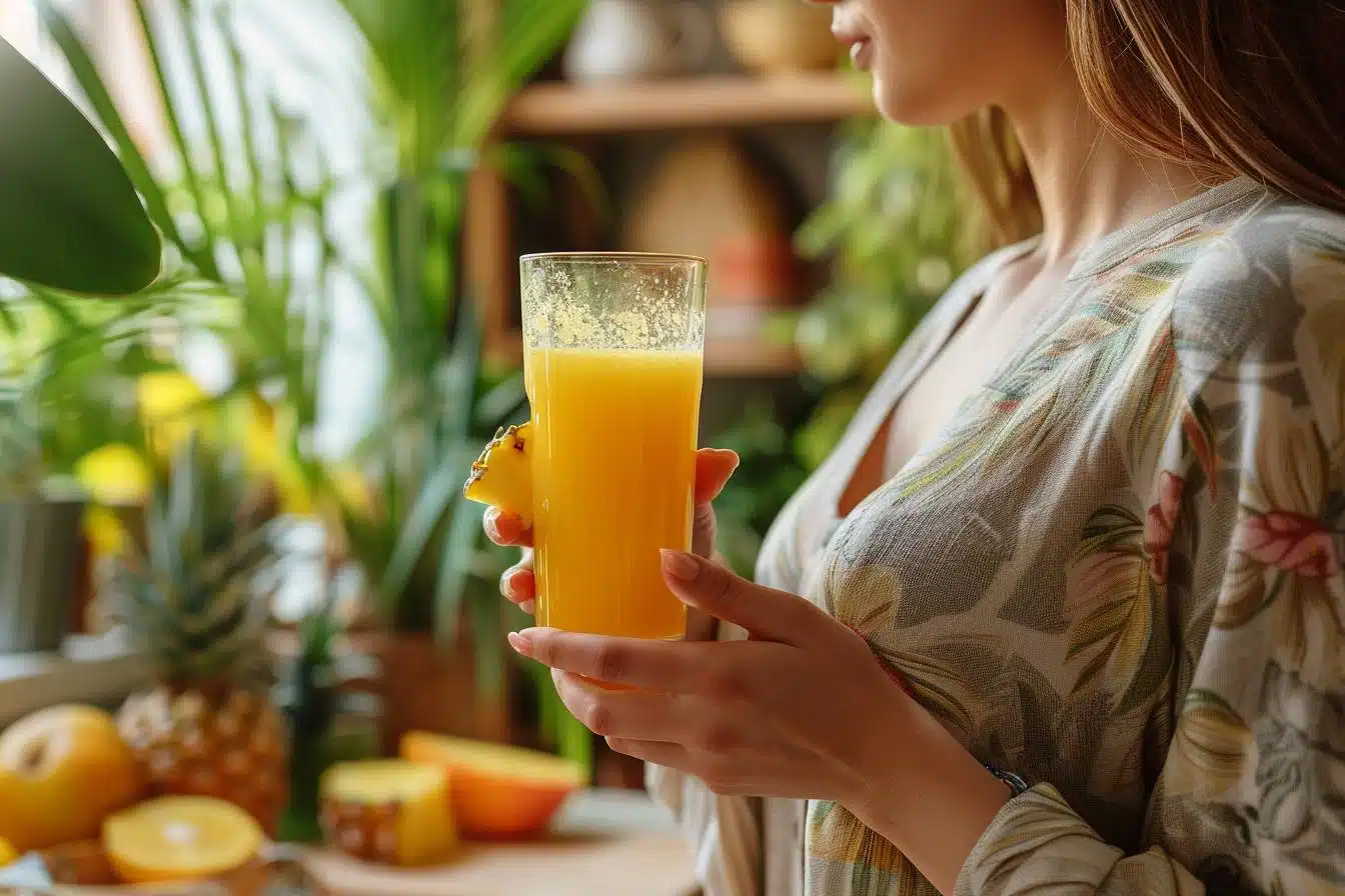 Boisson énergisante à base d'écorce d'ananas