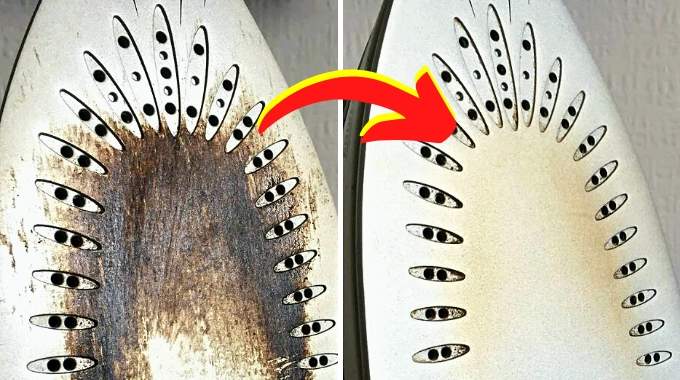 Nettoyage d&eacute;licat d'une semelle en c&eacute;ramique avec un chiffon