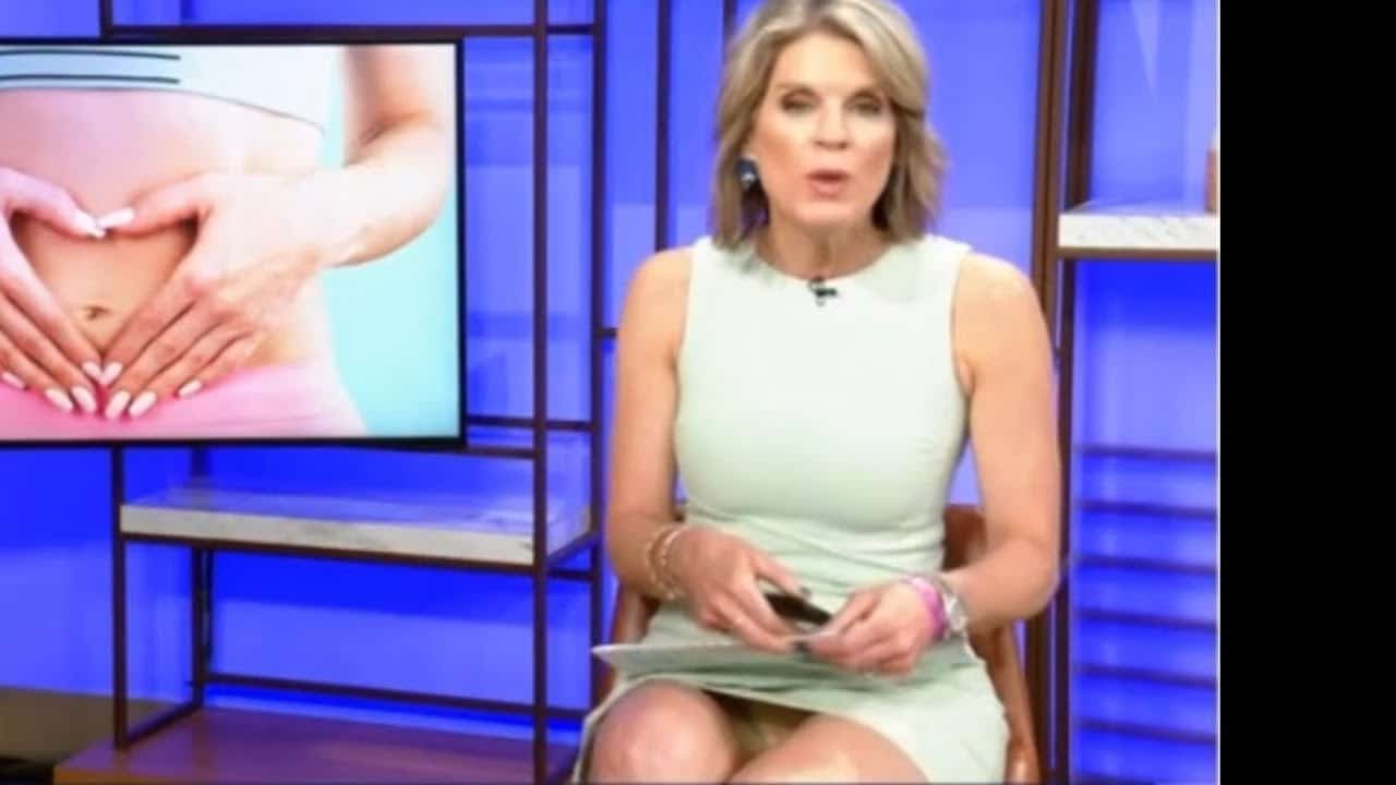 Holly Morris sur le plateau télé