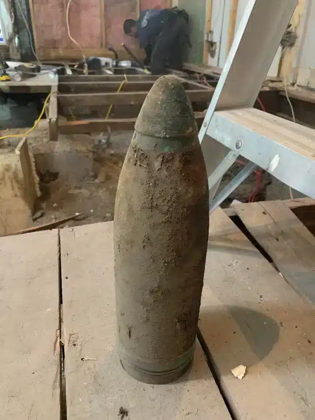 Obus militaire retrouvé
