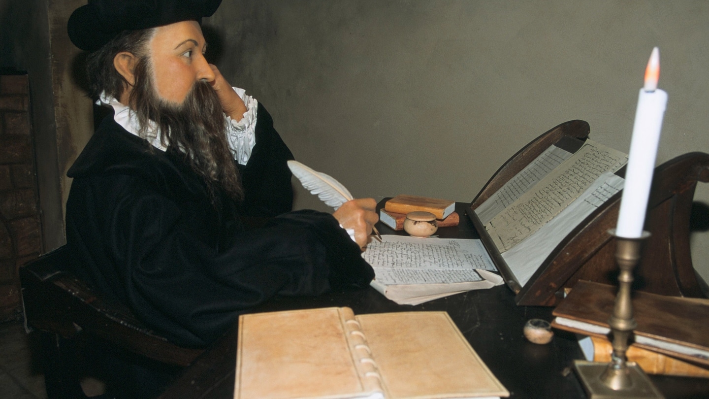 Portrait ancien de Nostradamus, l'astrologue et m&eacute;decin du XVIe si&egrave;cle