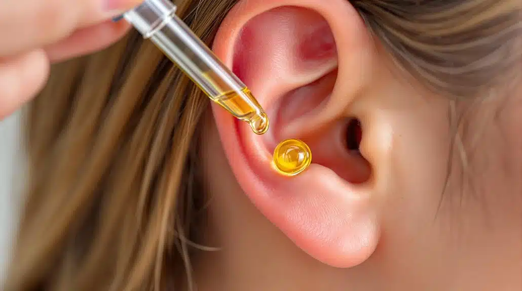 Gouttes d'huile d'olive