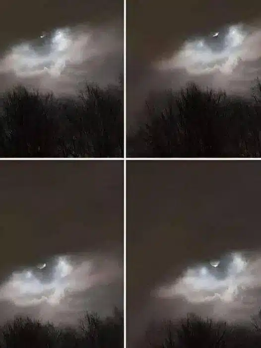 Phénomène lumineux mystérieux dans le ciel