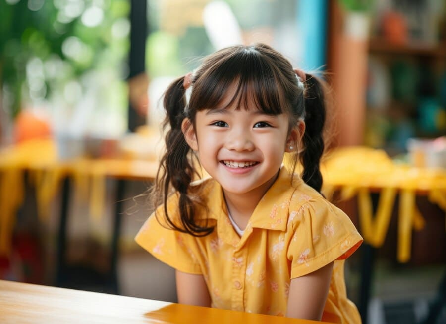 Jeune étudiante souriante