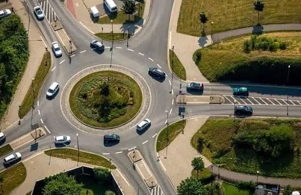 Schéma d'utilisation des clignotants en rond-point