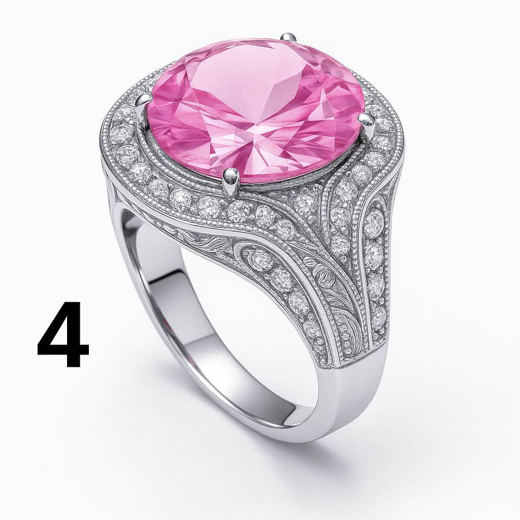 Bague rose tendre