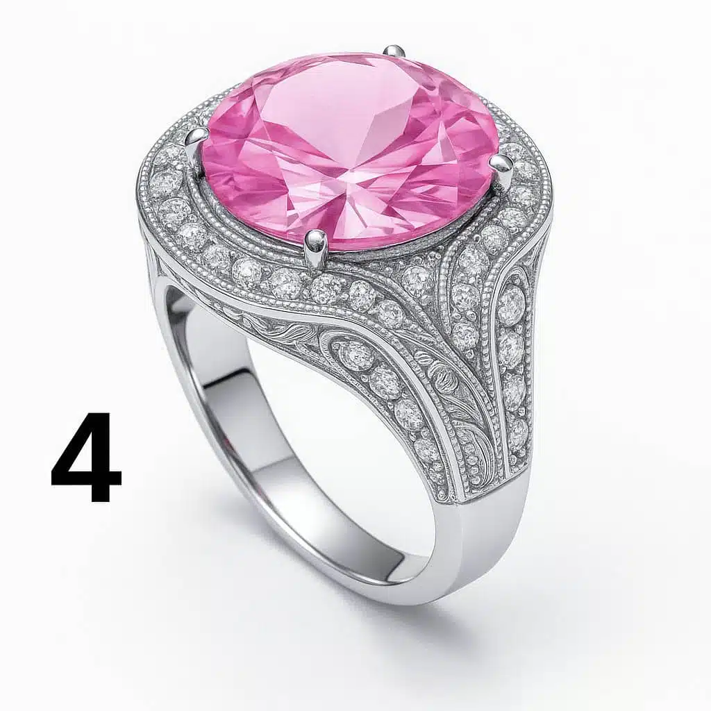 Bague rose tendre