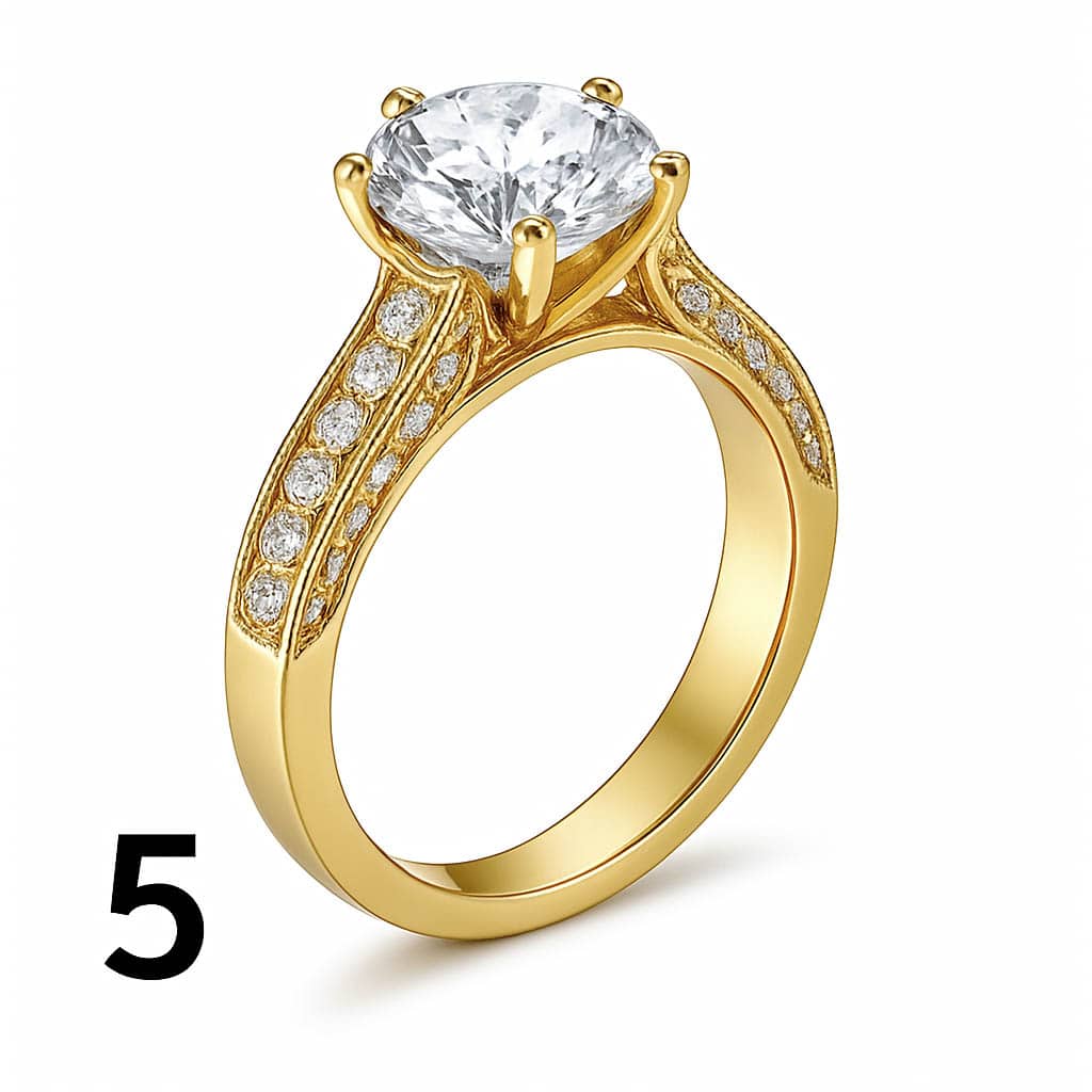 Solitaire en or avec diamant