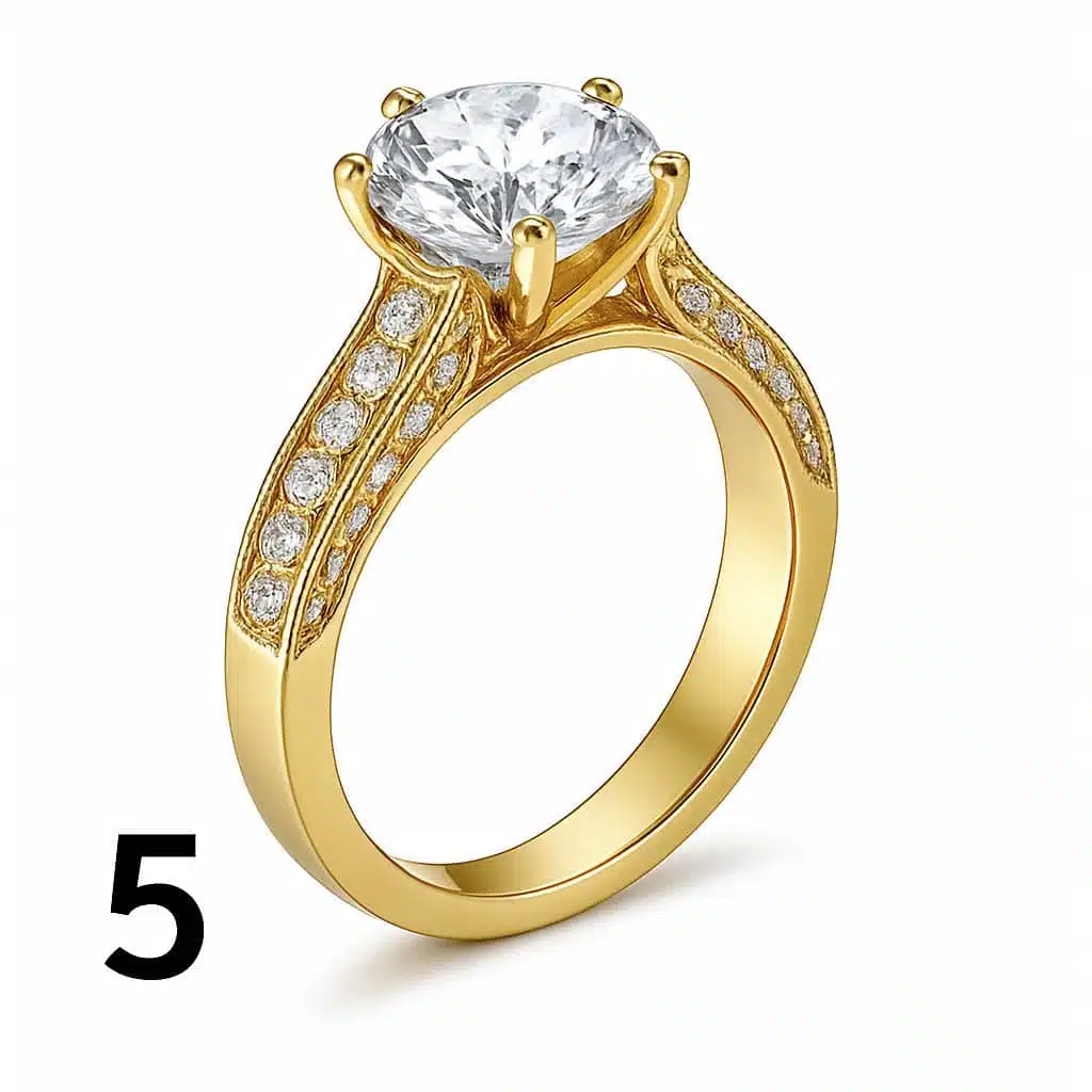 Solitaire en or avec diamant