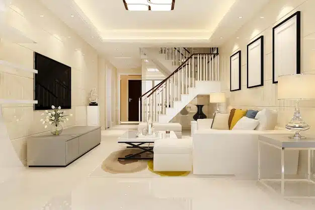 Intérieur chaleureux d'une maison accueillante