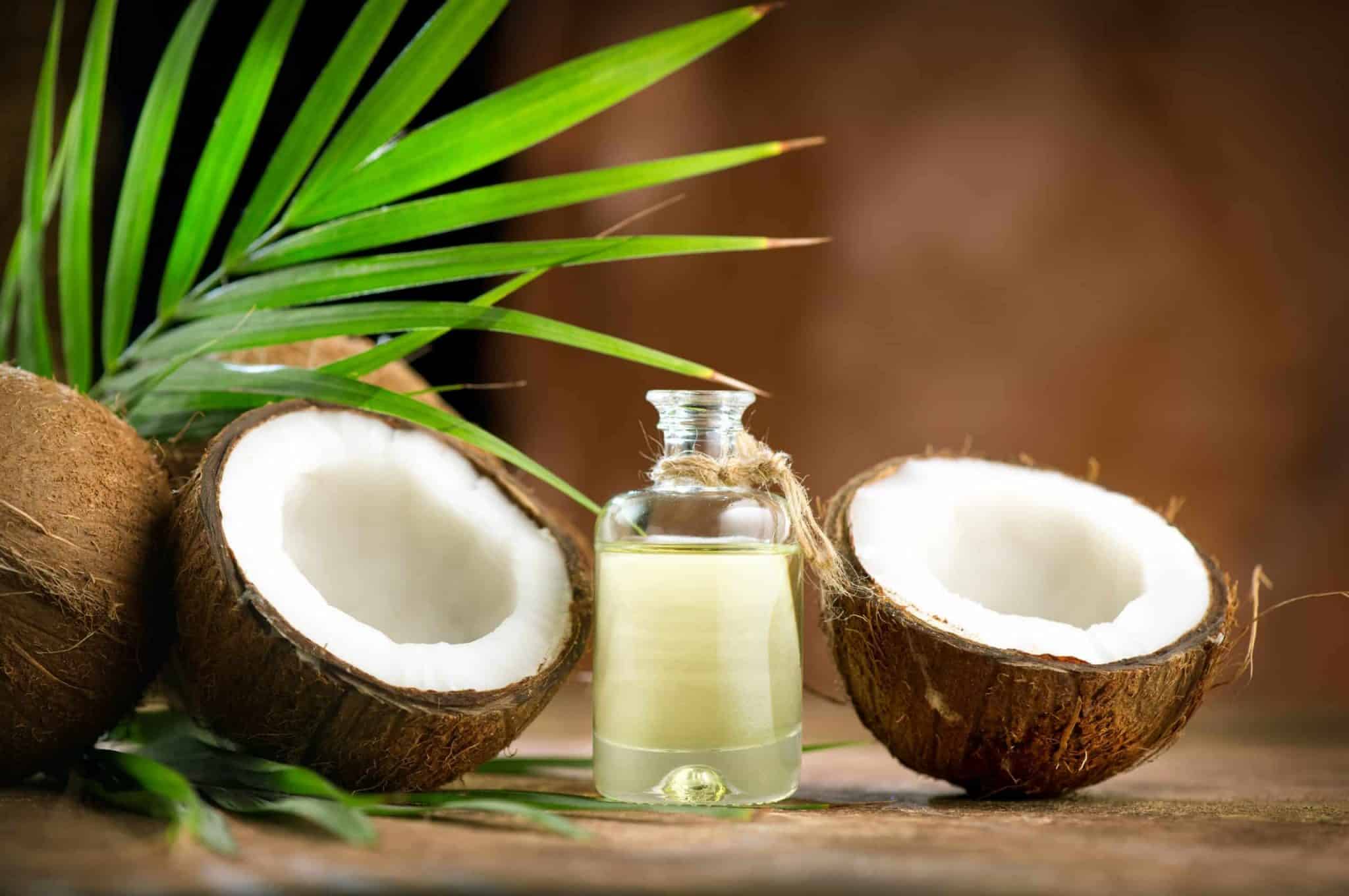 Huile de coco utilisée en soin buccal