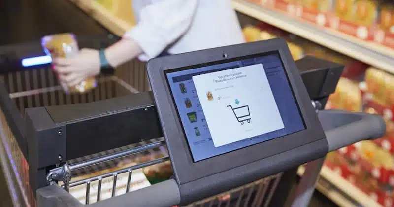 Chariot intelligent en magasin