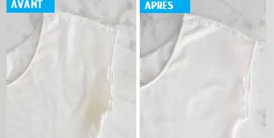 Blanc textile retrouvant sa brillance