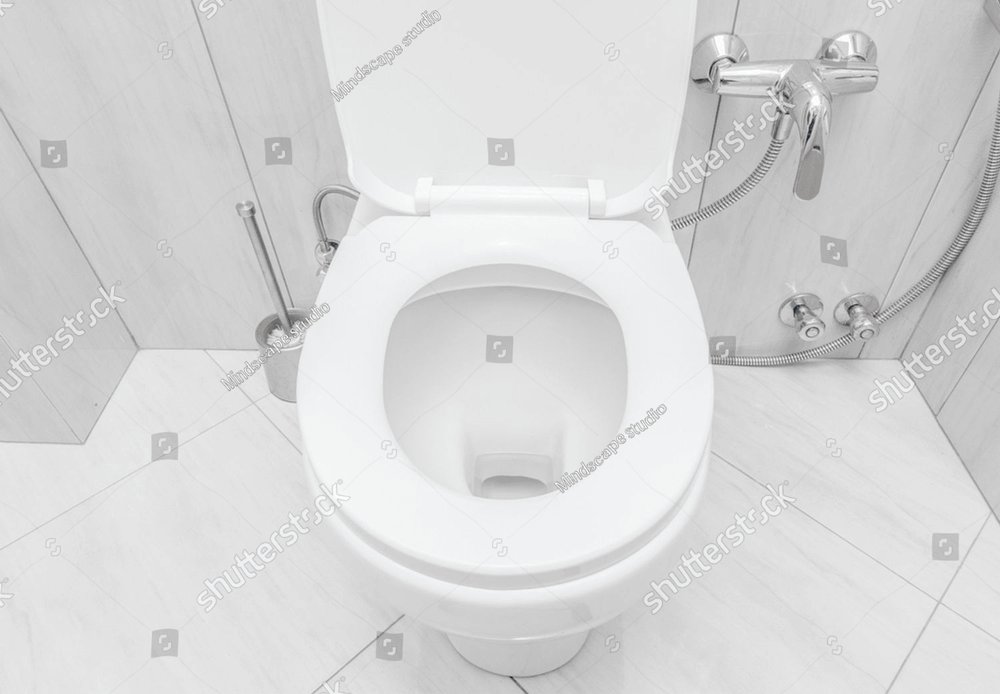 Toilettes propres et brillantes