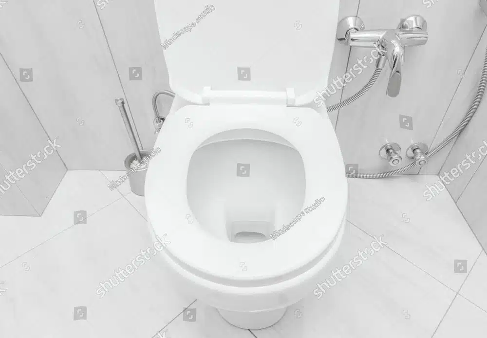 Toilettes propres et brillantes