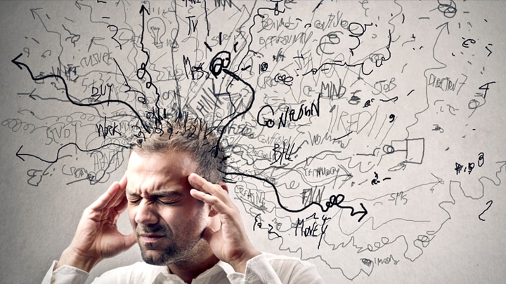 Personne stressée avant de dormir