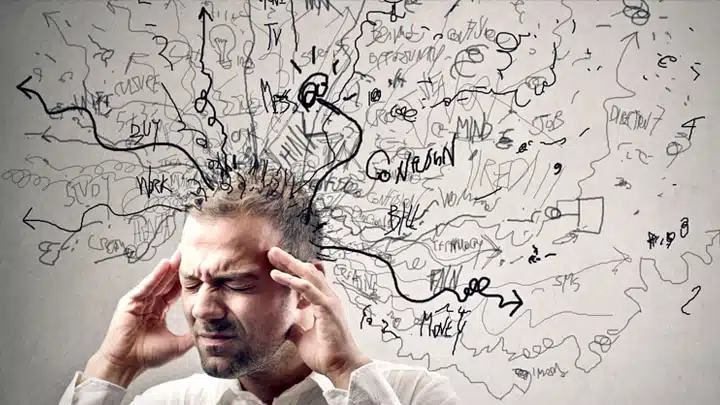 Personne stressée avant de dormir