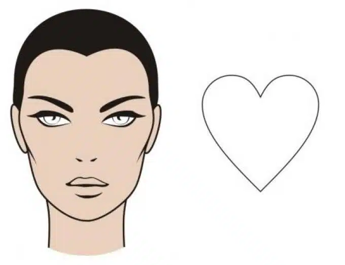 Exemple de lunettes pour visage en cœur
